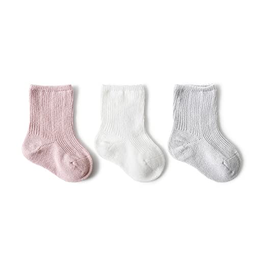 Zkbszn Sock,3 pairs Baby Socks Children Infant Girls Autumn Winter Warm Sock Solid Color Winter Clothes Accessories
