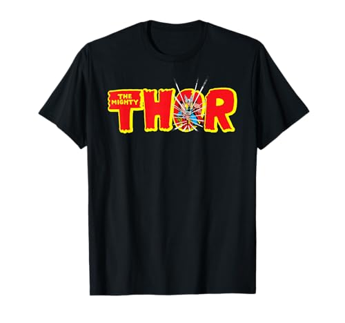 T-shirt Marvel Mighty Thor retro style comic book en coton col rond pour homme