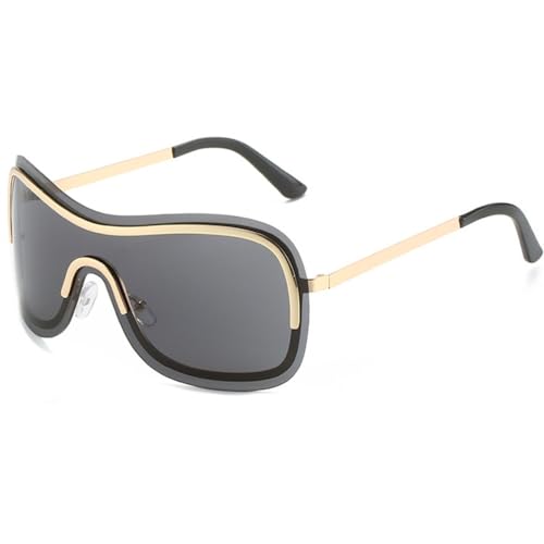 Lunettes de soleil UV400 gris or pour une protection luxe chic