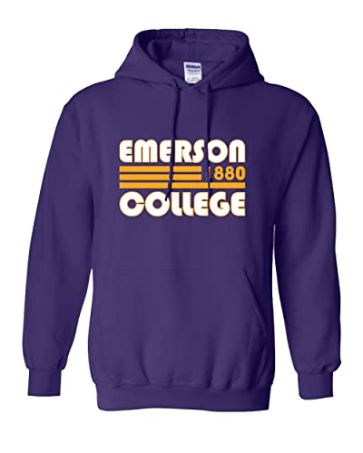 CreateMyTee Retro Emerson College Unisex Hooded Sweatshirt - Emerson Lions Apparel