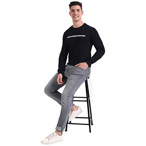 Image of United Colors of Benetton Men's Printed Hooded Neck Regular
