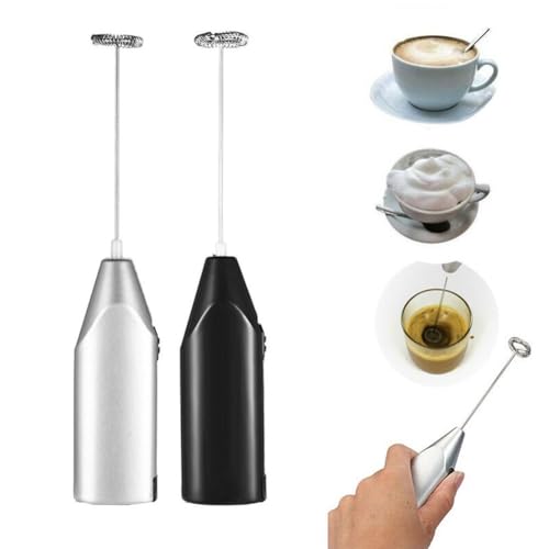 NEIQIUWING Batidora de mano para leche, clara de huevo y yema de huevo, batidor eléctrico portátil con batidor de acero inoxidable, 20 cm, para el hogar y la cocina profesional
