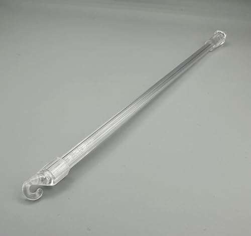 Drehstab/Wendestab aus Kunststoff (transparent) für Alu-Jalousien – Längen: 50, 75, 100 cm - Plexistab für den Austausch an Jalousien mit 25 mm Lamellen - ps QUICKFIX (75 cm)