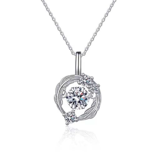 Collier Moissanite en Argent véritable pour illuminer vos tenues de soirée chic