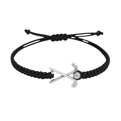 Sportybella Golf Charm Bracelet, Adjustable Rope Jewelry for Golfers, Accessories