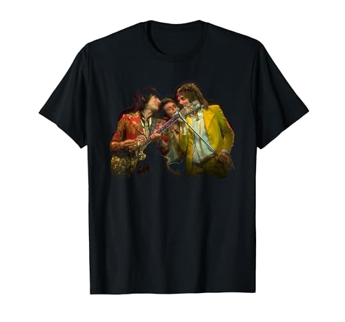 TV Times Faces Rod Stewart and Ronnie Wood T-Shirt, Men, Black, X-Large