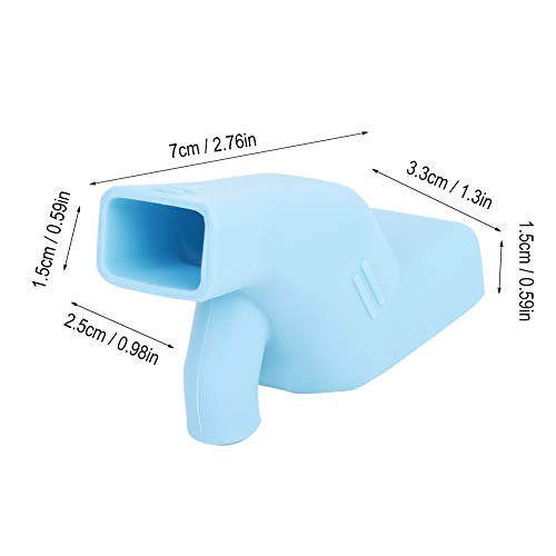 Image of Silicone Faucet Extender, Blue Sink for Toddler Bath Faucets Cover Faucet Water Tap Extender Spout Hand Washing Mini Sink for Kids Children