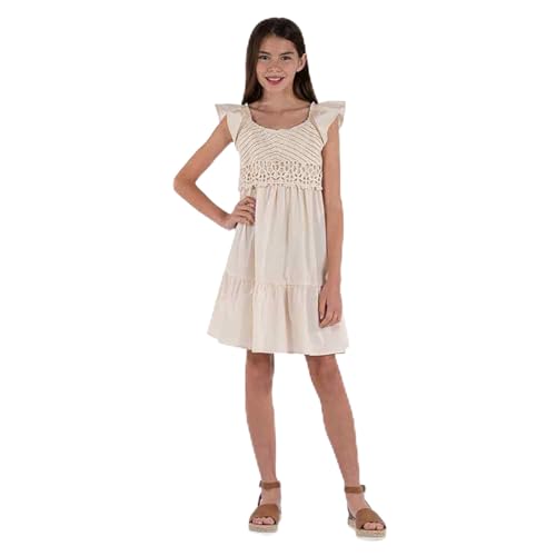 Speechless Girls' Flutter Sleeve Empire Waist Dress
