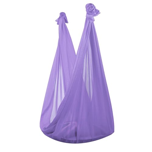 Wuyangcun Hamaca de Yoga Aéreo Trapecio Antigravedad para Ejercicios (18 Colores) Soporta 900kg (púrpura)