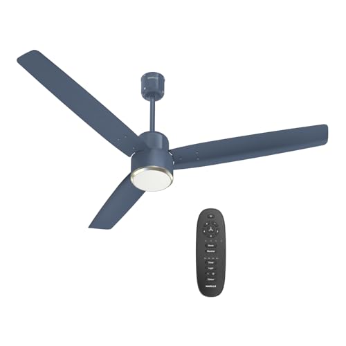 Image of Havells FAB BLDC Underlight 1200 mm Ceiling Fan| 5 Star| Upto 65% Saving| Air Delivery: 235 cmm|Low Wattage: 30W| Low Noise|4 Speed Mode| 380 RPM| 2 Years Manufacturer Warranty (Denim Blue)