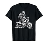 Bigfoot Riding A Motorcycle Bike Funny Sasquatch Men Women T-Shirt