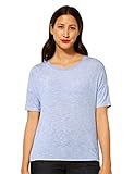 Street One Damen A318506 Jerseyshirt, Cozy Blue Melange, 44