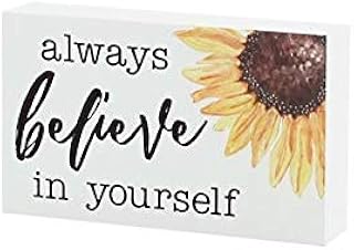 'Always Believe in Yourself' Block Sign Gift for Graduation New Job Promotion Inspirational Encouraging Present