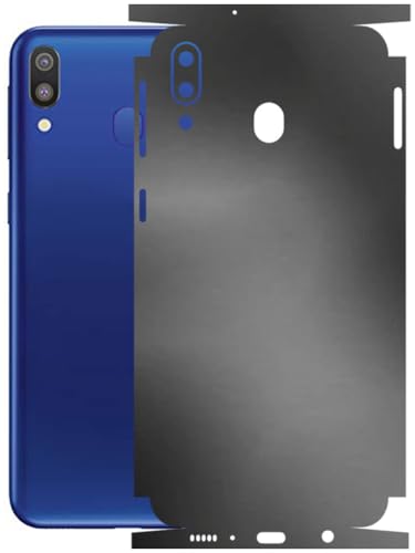 Image of AtOdds - Full Body Back Screen Guard Protector Film - Lamination Wrap Skin Sticker Compatible with Samsung Galaxy M20 | Scratchproof Matte Finish (Metallic Grey)