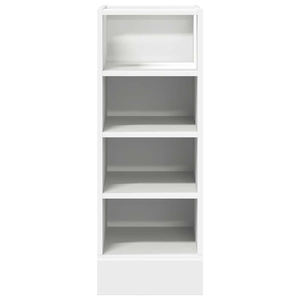 Mobiletto da cucina Riga, bianco, 30 x 44,5 x 81,5 cm, in legno resistente, con piedini regolabili, salvaspazio, per piccole cucine, corridoio, bagno