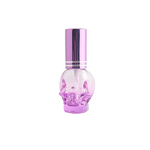 Mini portable 8 ml 3D design perfume bottle travel refillable perfume nebulizer bottle for aerosol pump empty bottle (Color : Purple)