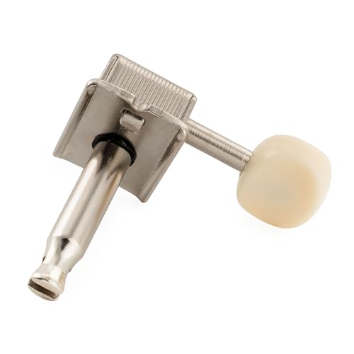 Image of Musiclily Pro R15J-26 Lefty Vintage 6 inline 15:1 Split Shaft Tuners Nickel
