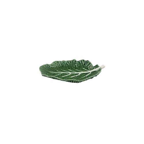 Bordallo Pinheiro Cabbage Leaf 7" Green Platter, Set of 2