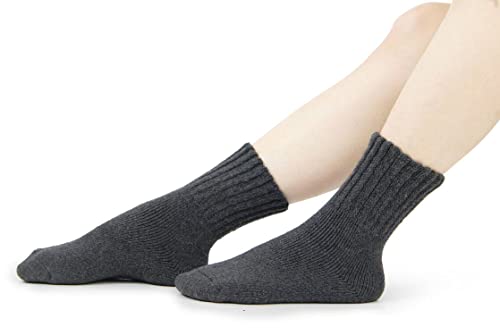 Image of BenSorts Women's Winter Boots Socks Thick Warm Cozy Crew Socks Solid Color Gifts
