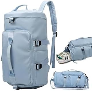 kachkit 44L Polyester Gym Duffel Shoulder Bag for Women Men for Sports, Waterproof Dufflebag with Shoe and Wet Clothes Compartments Travel Backpack Workout Carry, (Multicolor ; PCS-1).-picture-55