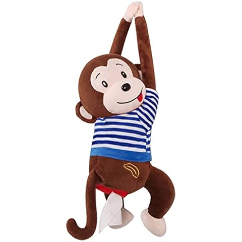 MISNODE Cute Monkey Tissue Holder for Cars Cover