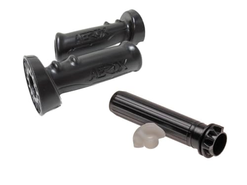 Gasgriff Griffe Set inkl. Führungshülse – Passend für Yamaha Aerox, MBK Nitro 50 100 (5BR, SA14, YQ50) – Originaldesign mit "AEROX" Schriftzug