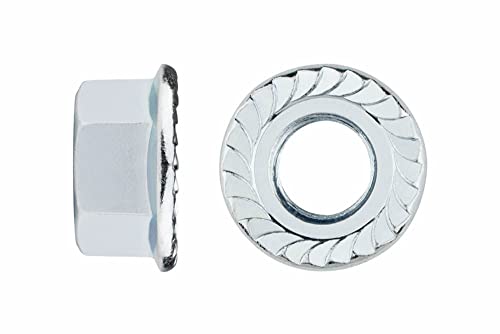 Écrou hexagonal cranté M6 zingué anti-desserrage pour assemblages robustes