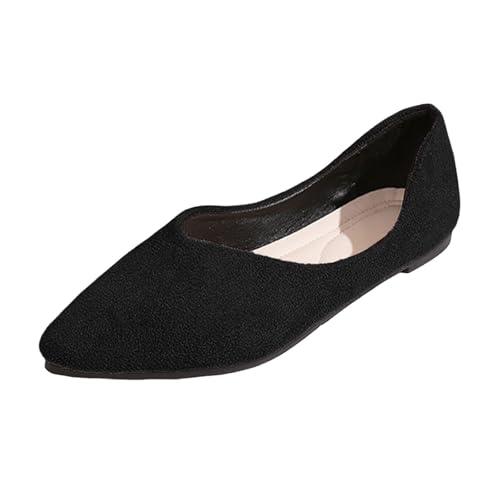 Generisch Chaussures pour femme 43 H avec bout carré Noir Chaussures à talon pour femme, Noir , 44 EU