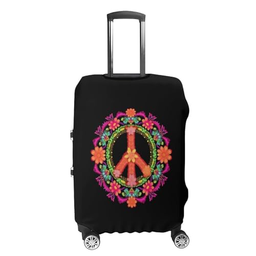 Peace Sign Travel Suitcase Protector Luggage Cover Protective Washable Anti-scratch Baggage Cover4