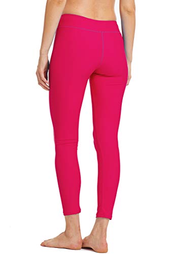 Micosuza Women's Swimming Tights Surfing Leggings Ankle-Length Rash Guard Capris Pants Rose #TOP2