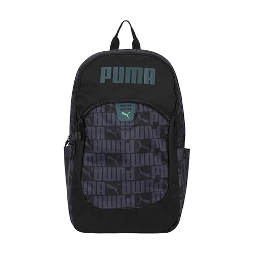 PUMA Kids' Rally 300 Backpack, Black/Galactic Grey/Emerald Ice, One Size
