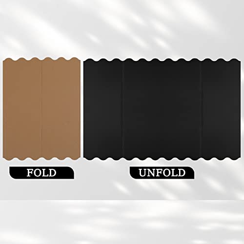 Lincia 5 Pcs Tri Fold Poster Boards 22\" x 14\" 3 Fold Presentation Display Board Small Trifold Poster Cardboard Exhibition Science Fair Projects Display Board(Black)