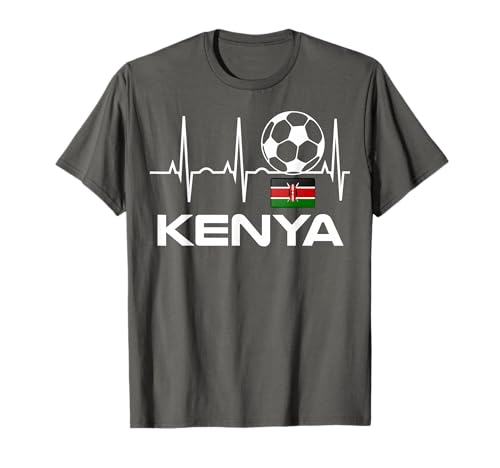 Camiseta de fútbol de Kenia - Camiseta de fútbol de Kenia Heartbeat Camiseta
