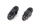 WARR Performance -6AN Adapters for TBI Throttle Body Fuel fittings - Black Anodized
