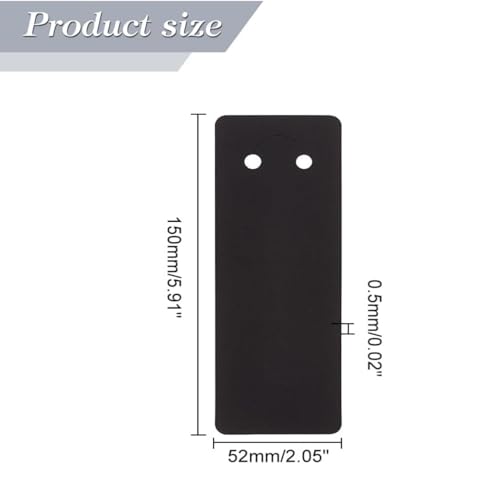 Image of Festiko Keychain Display Cards (Black B, Pack of 500 Pcs, 5.9 inch*2 inch), Keyring Display Cards, Jewellery Display Cards