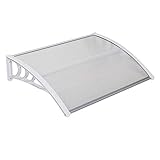 Patio Door Window Awning Canopy, Polycarbonate Cover Front Door Outdoor Patio Awning Canopy UV Rain...
