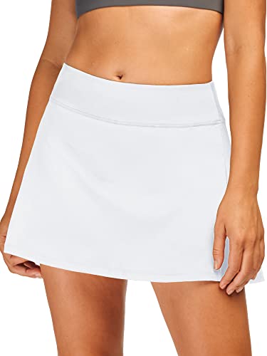 Stelle YS007-WT-S Women Tennis Golf Skirts High Waisted With Inner Shorts For Athletic Workout Sports Skorts Running Pickleball  thumb #1
