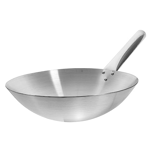 Reviews de Woks eléctricos los más solicitados. 48 HAKIDZEL Sartén Wok Inoxidable Para Cocinas De Inducción y Sartén Sin Recubrimiento Para Freír Diseño y Resistente Para Uso Doméstico y Comercial