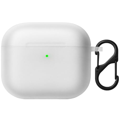 FINON for AirPods 3 用 ケース AirPods 第3世代 用 イヤホンケース ストラップ おしゃれ シンプル クリアケース (マットクリア)