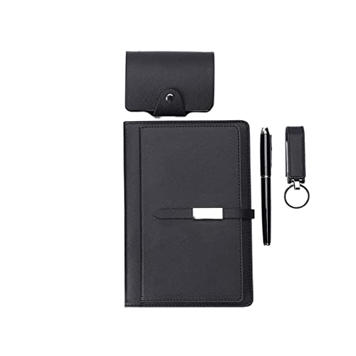 WYBFFC オフィス学習用品 文創ギフトノートブックセット カードバッグ メモ帳 キーホルダー 4点セット