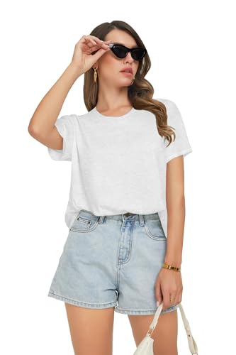 Women Tops Women Shorts Sleeve T Shirts 3 Pack Summer Tops Crew Neck Casual Loose Fit Workout Casual Tshirts Trendy Clothes2