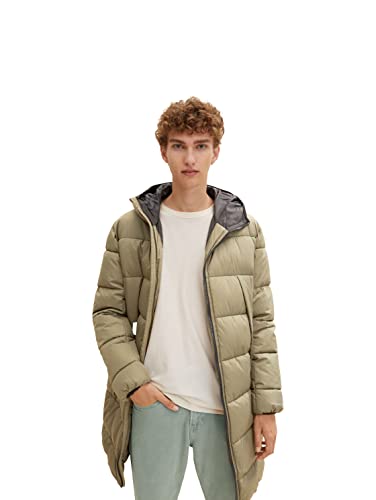 TOM TAILOR Denim Herren Puffer Parka mit Kapuze 1032430, 10415 - Dusty...
