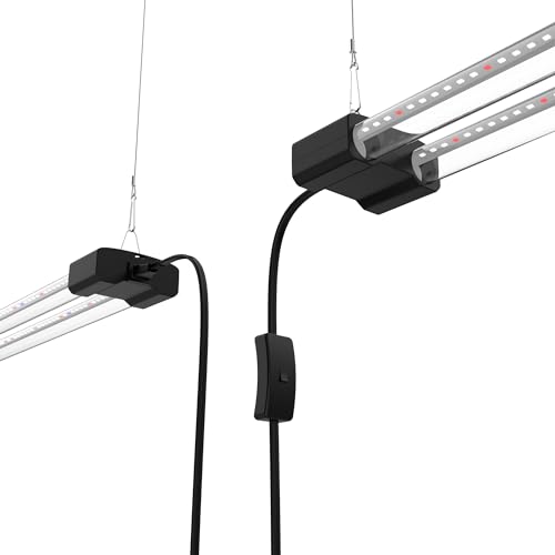 DYMOND Boostgro LED Seed Starter Grow Light 3FT Full Spectrum Linkable 5000k Daylight + 660nm Red + 450nm Blue Indoor Plant Lighting Fixture