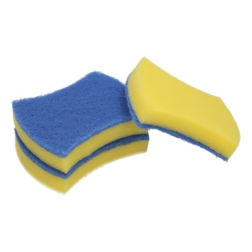 PRENDELUZ Estropajo - Estropajo Azul no Raya, Pack de 3 Unidades, Ideal para Superficies delicadas, eficiente en la Limpieza sin dañar.