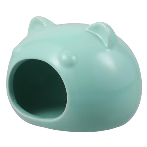 INOOMP 小さい ペット 隠れ家 陶器 かわいい 家 快適 ベッド スナネズミ と ハムスター に適しています 大きい サイズ ライト 紫 ペット 運動 遊び道具 おもちゃ 犬 ベッド