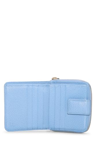 Pre-Loved Original GG Canvas French Zip Around Wallet, Blue4