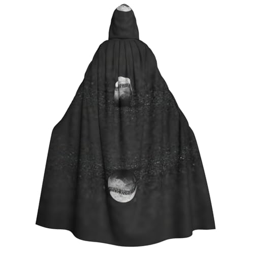 Cape à capuche Viking unisexe avec imprimé médiéval de baseball pour Halloween