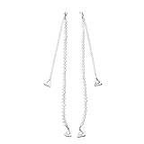 generico 2 Coppie Spalline per Abito con Perline Regolabili, Ricambio per Reggiseno Convertibile per Abiti da Sposa e Canottiere, Lingerie da Sposa Decorativa