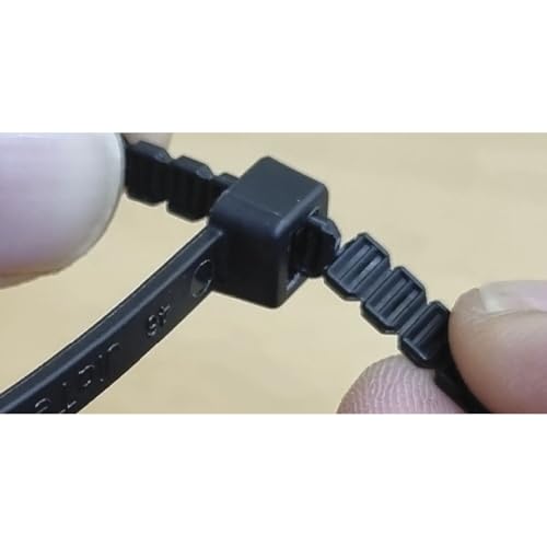 Serre-câbles réutilisables noirs 360 x 8 mm en polyamide ultra résistant