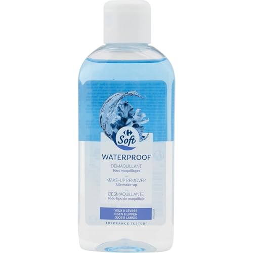 Démaquillant douceur waterproof Carrefour Soft pour éliminer facilement le maquillage tenace